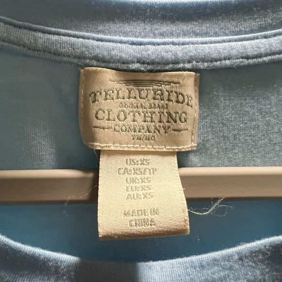 Telluride Clothing Company XS Light Blue Women's Top #115 - Picture 2 of 4